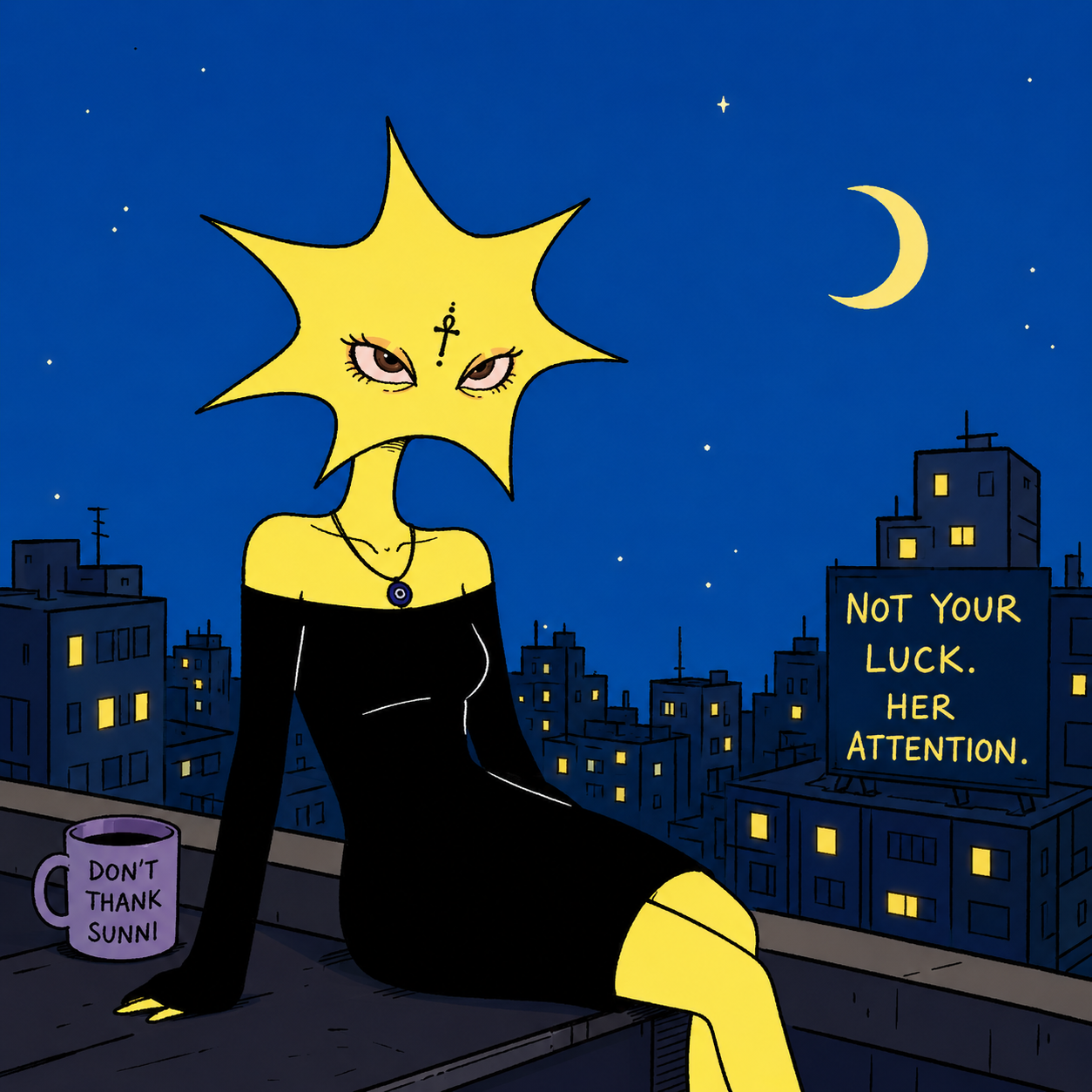 SUNNI sitting at night